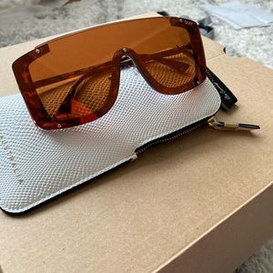 Quay Australia x Lizzo sunglasses. Chrome/ burnt orange colour. Brand new